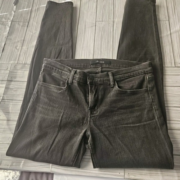 J Brand Jeans Womens 28x28 Charcoal Black Super Skinny Dark Wash - Picture 1 of 10
